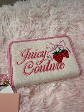 Juicy Couture Retro Strawberry Essential Zip Around Bifold Wallet
